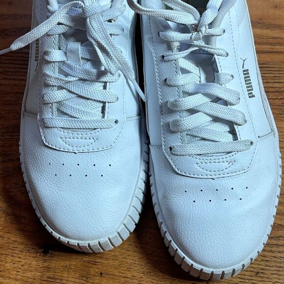 Puma Woman’s White Carina Bubble Dye Low Casual Sneaker Sz 7.5 - Picture 12 of 12